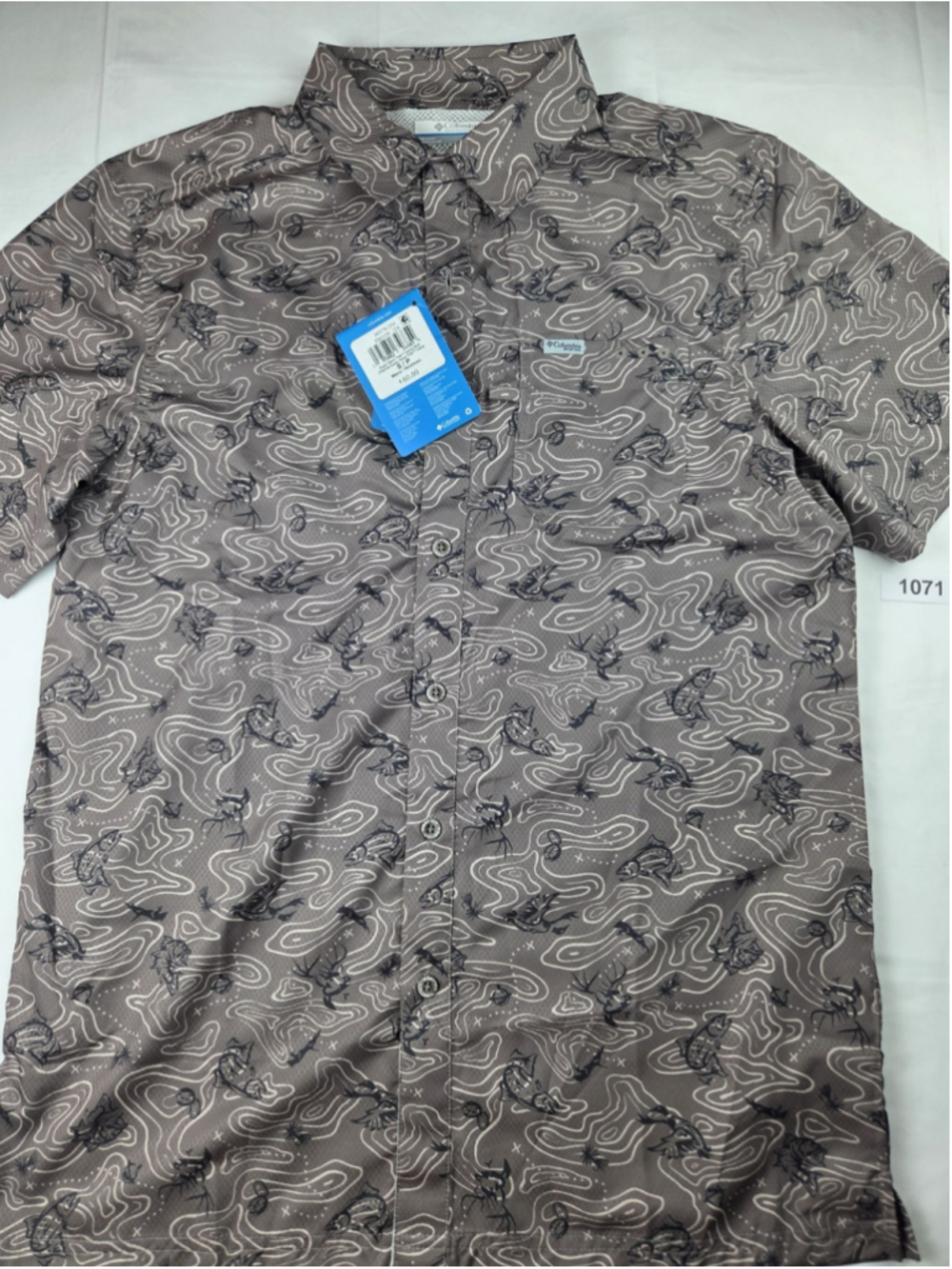 Columbia Super Slack Tide Camp Shirt Fishing Button Front NWT Small #1071